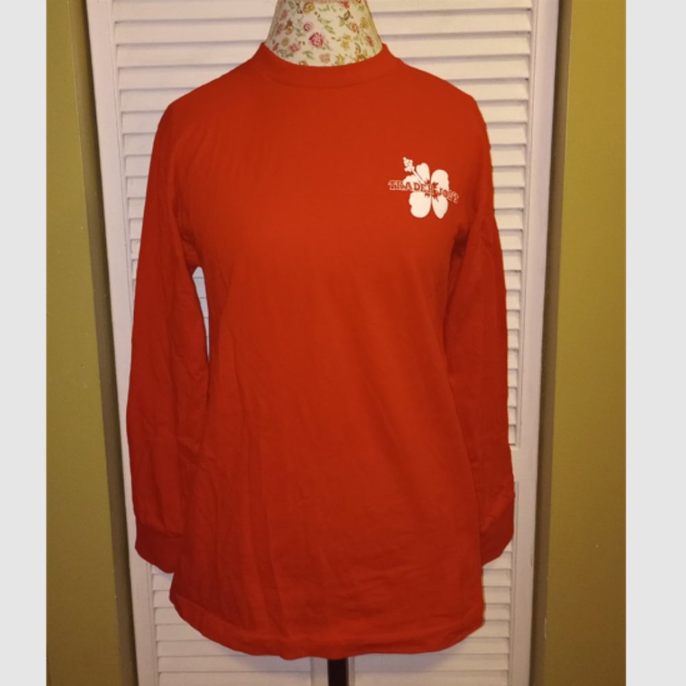 NWOT Trader Joe's Long-Sleeve Red Shirt, Unisex, Size M